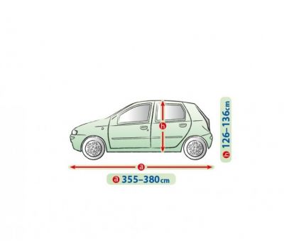  Prelata auto, husa exterioara Suzuki Ignis impermeabila in exterior anti-zgariere in interior lungime 355-380cm, M1 Hatchback, model Mobile Garage 