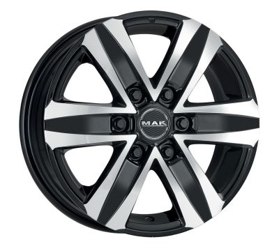  Mak Stone 6 W Black Mirror 6.5J x 16 Inch 6X139.7 ET55 CB93.1 