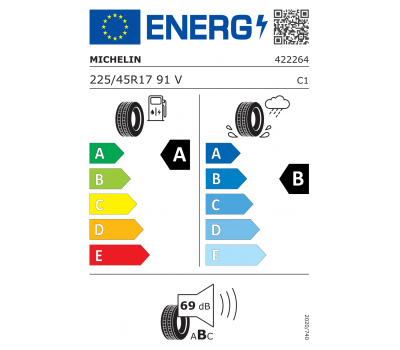  Michelin E PRIMACY 225/45/R17 91V vara 